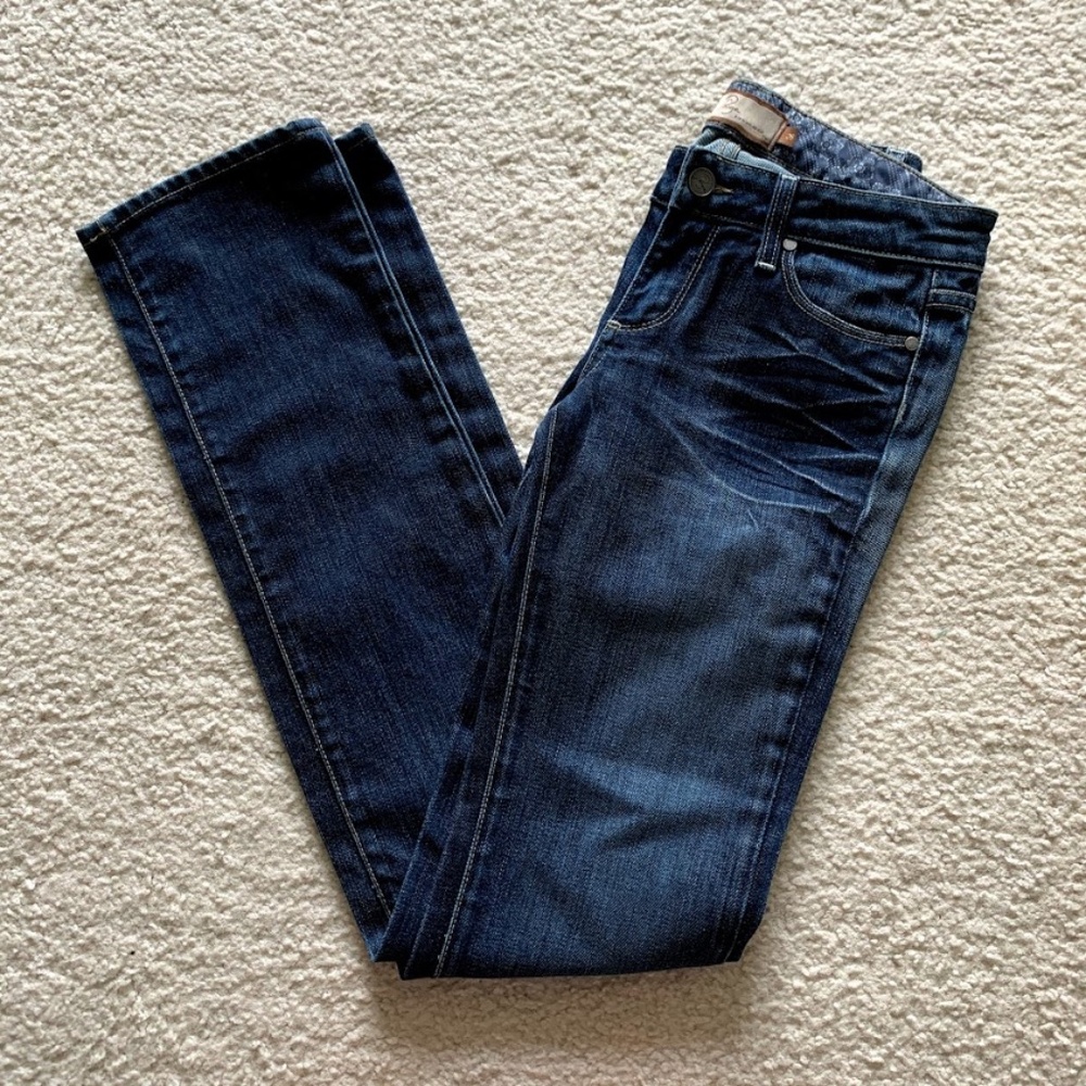 PAIGE Fairfax Dark Denim Straight Cut Jeans Sz 25